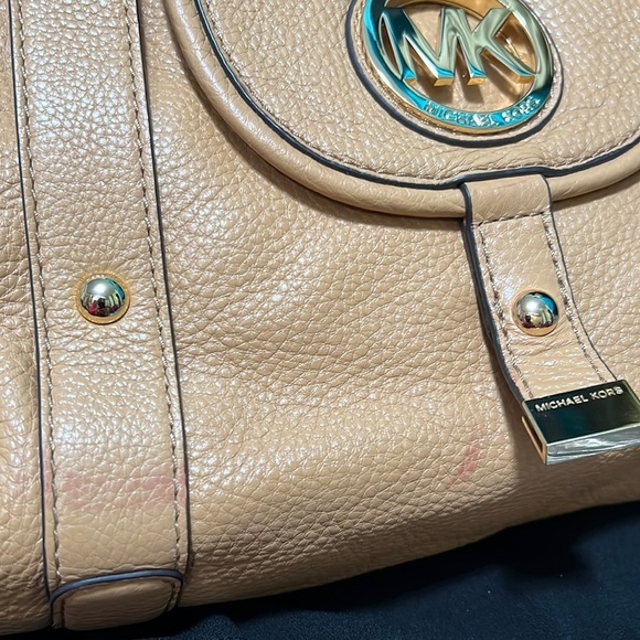 Michael Kors Pebbled Leather Satchel Bag - Picture 14 of 16